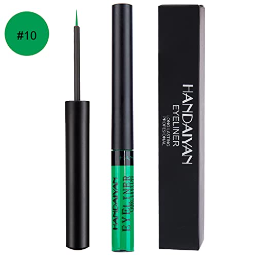 DekRion tečni ajlajner, mat olovke za oči, zeleni ajlajner, bijela crna crvena smeđa zelena ljubičasta vodootporni visoko pigmentirani