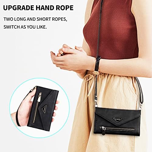 CCSamll torbica za novčanik za Samsung Galaxy S23 Ultra za žene, torbica preko ramena torbica za vratnu traku sa navlakom sa držačem