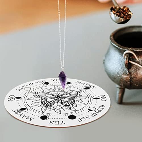 Coheali Home Decor 1 Set Meditacijski odbor Chakra Pendulum ploča Selenitna ploča krug čišćenje i naplatu Kristali Drage za liječenje