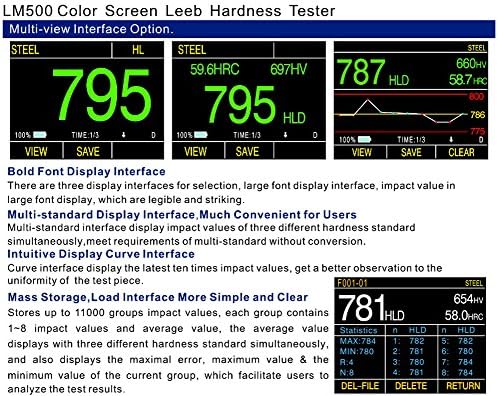 Sseyl LM500 ekran u boji Leeb tester tvrdoće
