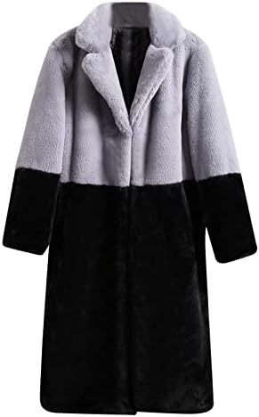 Ženski zimski kaput dugih rukava FAUX krzneni kaput plus veličina Fluffy gornja jakna dame topla kaputa sa kapuljačom