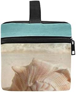 Morske školjke morska zvijezda na tropskom pijesku tirkizna Auto uzorak kutija za ručak torba za ručak izolovana torba za ručak za