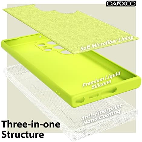 Oakxco Dizajniran za Samsung Galaxy S22 ultra Case Silikon, Neon Vibrant Bright Boja, meka gumena gel futrola za hranu za žene djevojke