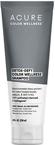Acure Detox-Defy color Wellness šampon, Vegan, aktivni ugalj & ekstrakt suncokretovog sjemena-štiti kosu od stresa iz okoline