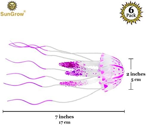 Jellyfish Aquarium ukrasi, silikonski spremnici za ribu, šareni dekor sjaji u Blacklight-u, dodaje ljepotu do rezervoara za slatke