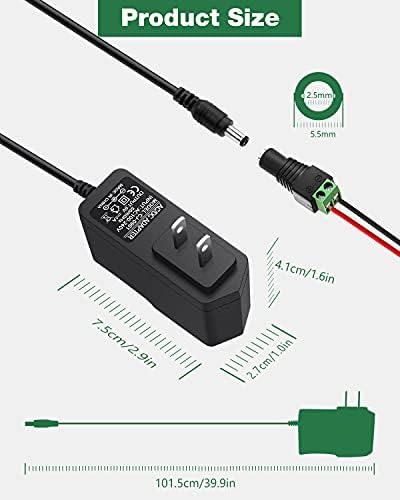 Jovo 9V 1a Napajanje, 100-240V AC na DC 9V 800mA 500mA Adapter sa 5.5x2.5mm vrhom za Arduino, NES, RCBS Chargemaster, pumpa za grudi,