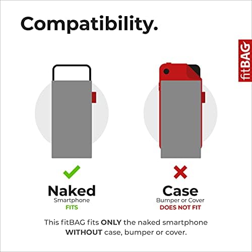 Fitbag Rave Crna po mjeri s krojnim rukavima za Samsung Galaxy S10 + / S10 Plus | Napravljen u Njemačkoj | FINE odijelo Tkanina torbica
