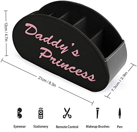 Pink Daddys Princess Slatki moderni nosač daljinskog upravljača sa 5 odjeljaka PU kožna matifunkcionalna kancelarijska organizacija