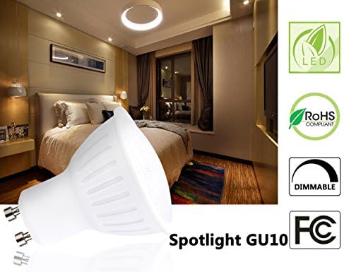 GU10 7watt LED reflektorske sijalice 4000K prirodno bijele 700lumen MR16 LED Sijalice 120volt 120 stepeni GU10 Base zatamnjene unutrašnje