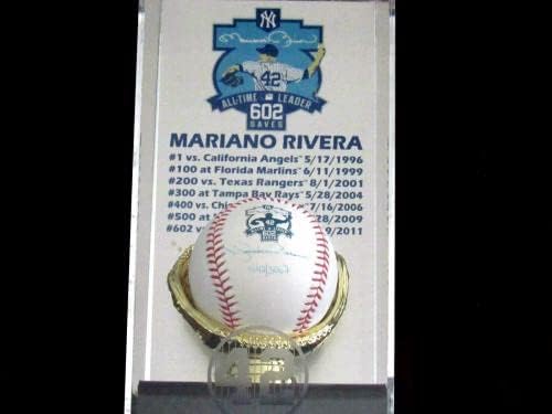 Mariano Rivera Yankee 602 Saves Hof Potpisan Auto L / E 1042 OML bejzbol Steiner - AUTOGREMENA BASEBALLS