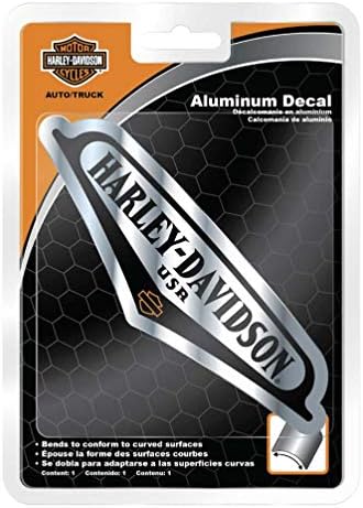 Harley-Davidson opovrgava slovo s aluminijskim naljepnicama V-tenk - srebrna i crna - 5 x 7 in.