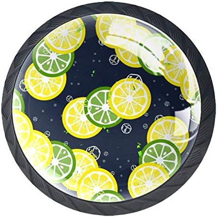 Idealiy voćni listovi od limuna i limete mente uzorak ladica za vrata Pull Handle dekoracija namještaja za kuhinjski ormarić toaletni