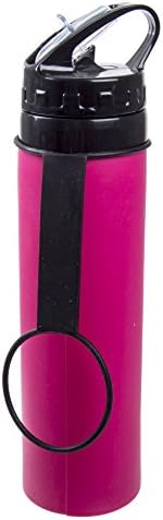 Bodico 560ml slama, 18.9oz, ružičasta silikonska sportska boca sa sportom