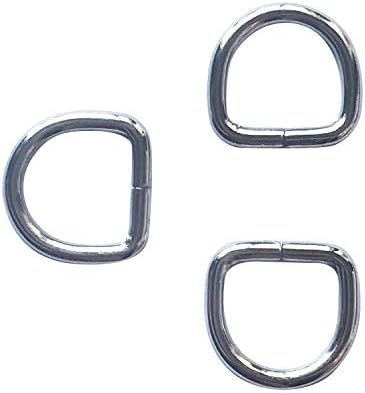 3 mm zavareni snažni D prsteni metalni teški srebrni 50 pakovanje za ovratnik za pse kabelske parokrard Strap Webbing