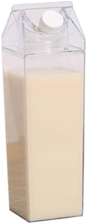 Eioflia- Clear Fla boca od mleka, 1000ml Plastična čista voda za bocu za vodu nepropusna za mlijeko Carton boca za vodu za vanjski