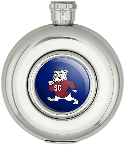 Južna Karolina država sekundarni Logo okrugli Nerđajući čelik 5oz Hip tikvica za piće