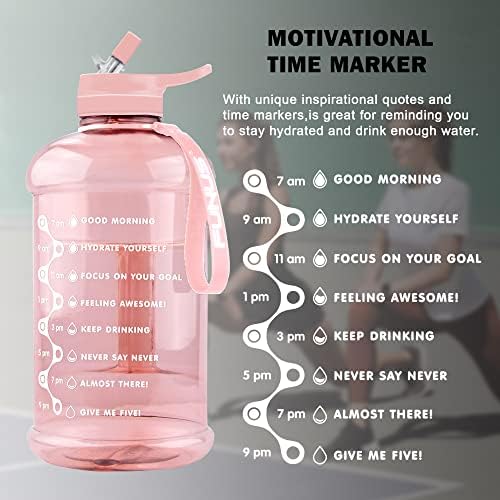 FUNUS Big Vodena boca BPA Besplatna pola galonske vode boce u vrču za višekratnu bocu za vodu za muškarce Žene Fitness Sports teretana