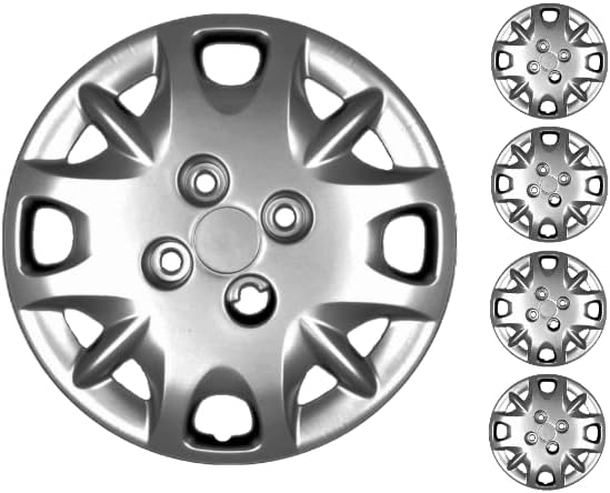 Coprit set poklopca od 4 kotača 14 inčni srebrni HUBCAP vijak-na odgovaraju Honda Fit Accord City Pilot Insight Jazz