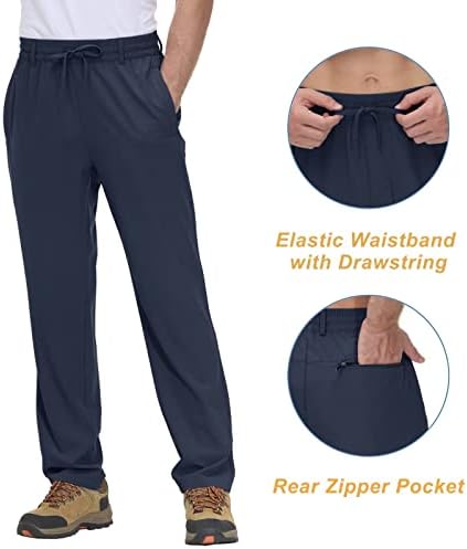 KEFITEVD muške pantalone sa džepovima lagane brzo suhe trenirke elastični struk pantalone za trčanje Planinarski trening