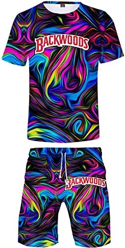 FEIRUIJI Backwoods košulju i šorc postavlja Casual Backwoods Tshirt i pantalone trenerke hlače na plaži kupaće gaće odijelo za muškarce