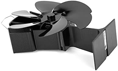 XFADR SRLIWHITE Crni kamin 5 oštrice na toplotni pogon peći ventilator Log drveni gorionik Eko-Fan tihi Kućni kamin ventilator efikasna