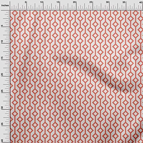 oneOone pamuk Poplin narandžasta tkanina geometrijska šivaća tkanina by the Yard štampana DIY odjeća za šivanje potrepština širine