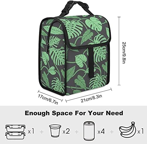 Tropski uzorak sa Monsterom ostavlja višekratnu torbu za ručak izolovana kutija za obroke posuda za hranu za školski radni izlet