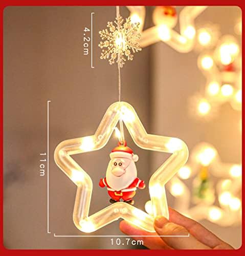 CONIVNTU Božićna Vanjska dekoracija žičana svjetla, 120 LED zvijezda svjetla za unutarnje žice dekoracija, 8 načina Blica svjetla