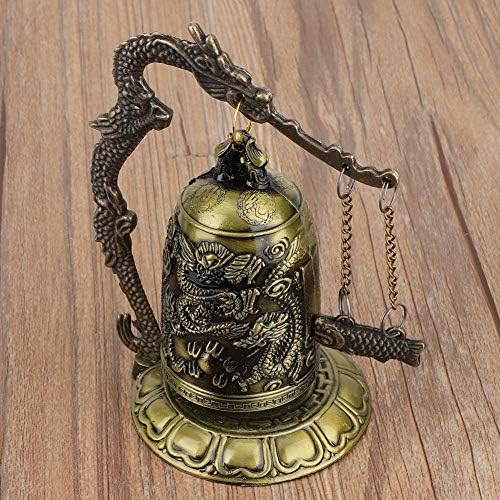 Feng Shui Decrettop Dekoracija, mali vintage zmaj zvono rezbarene brončane zmajeve brave zvonorna umjetnička umjetnost zanatske crteže