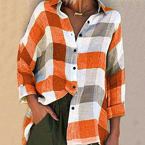 IcoDod Womens Jakna za spašavanje Jeseni jakne za žene plus veličine plaćene majice lagane bluze s dugim rukavima