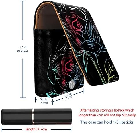 ORYUEKAN makeup ruž za usne torbica za ruževe s ogledalom prijenosni ruž za usne torbica organizator za skladištenje sjajila za usne,